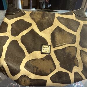 Dooney & Bourke Tan and Brown Giraffe Shoulder Bag
